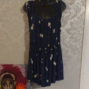 Torrid Blue Sleeveless Square Neck Blouse